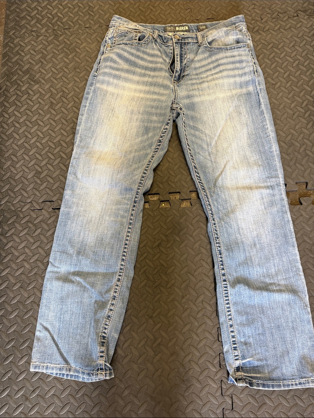 BKE TYLER Light Blue Men's Straight-Leg Jeans 36x32